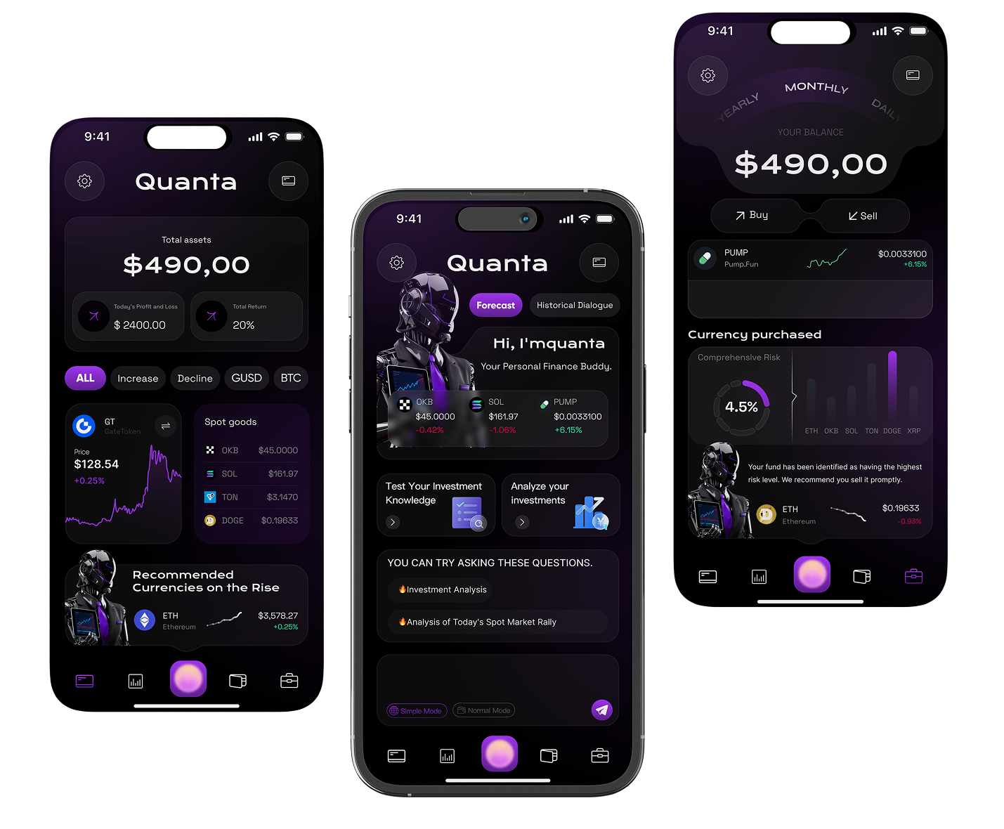 Quanta App Interfaces